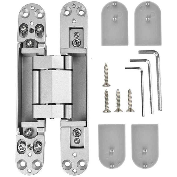 180 Degree 7 x 2.8 x 1 inch gold Hidden Door Hinges Invisible Swing Hinge Adjustable Butt Hinge