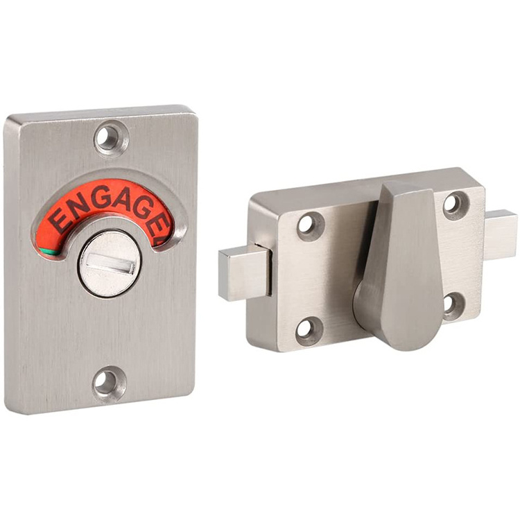 Door Lock Indicator Privacy Partition Door Lock Vacant/Engaged Zinc Alloy Latch Indicating DeadBolt for Toilet Bathroom Shower