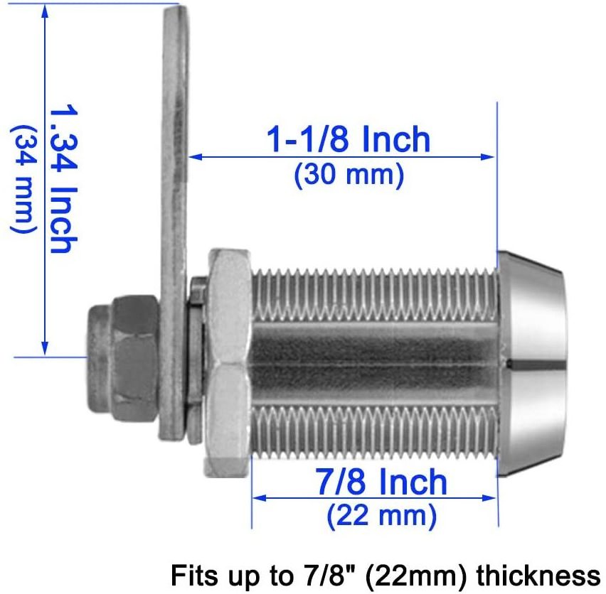 factory customized Security Lock 16/20/25/30mm Cabinet Locks Filing Cabinet Post Mailbox Security Furniture Locks With 2 Key