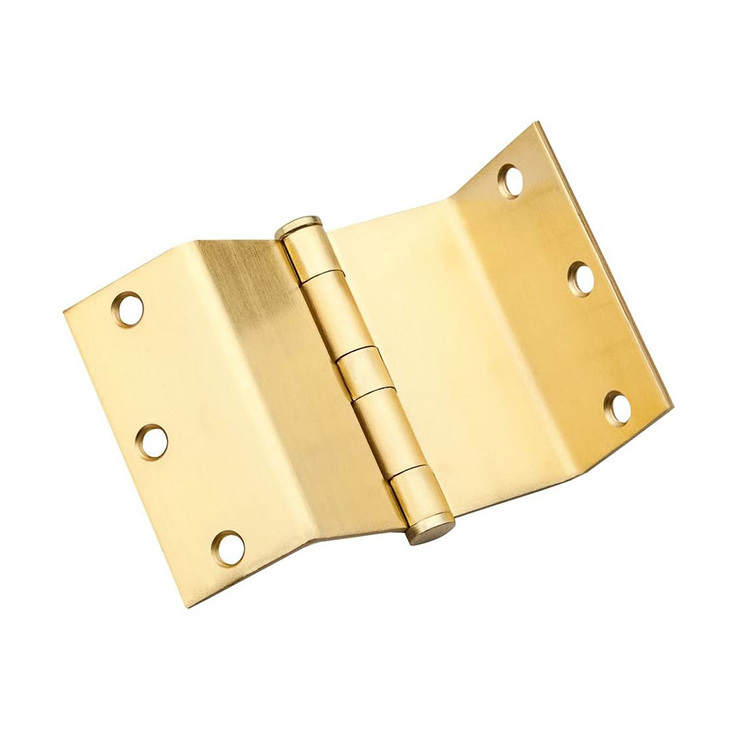 Modern SUS 304 Satin Chrome Door Flat Hinge 3mm Thick Steel/Stainless Steel/Brass Hardware for Hotel Swing Clear Doors