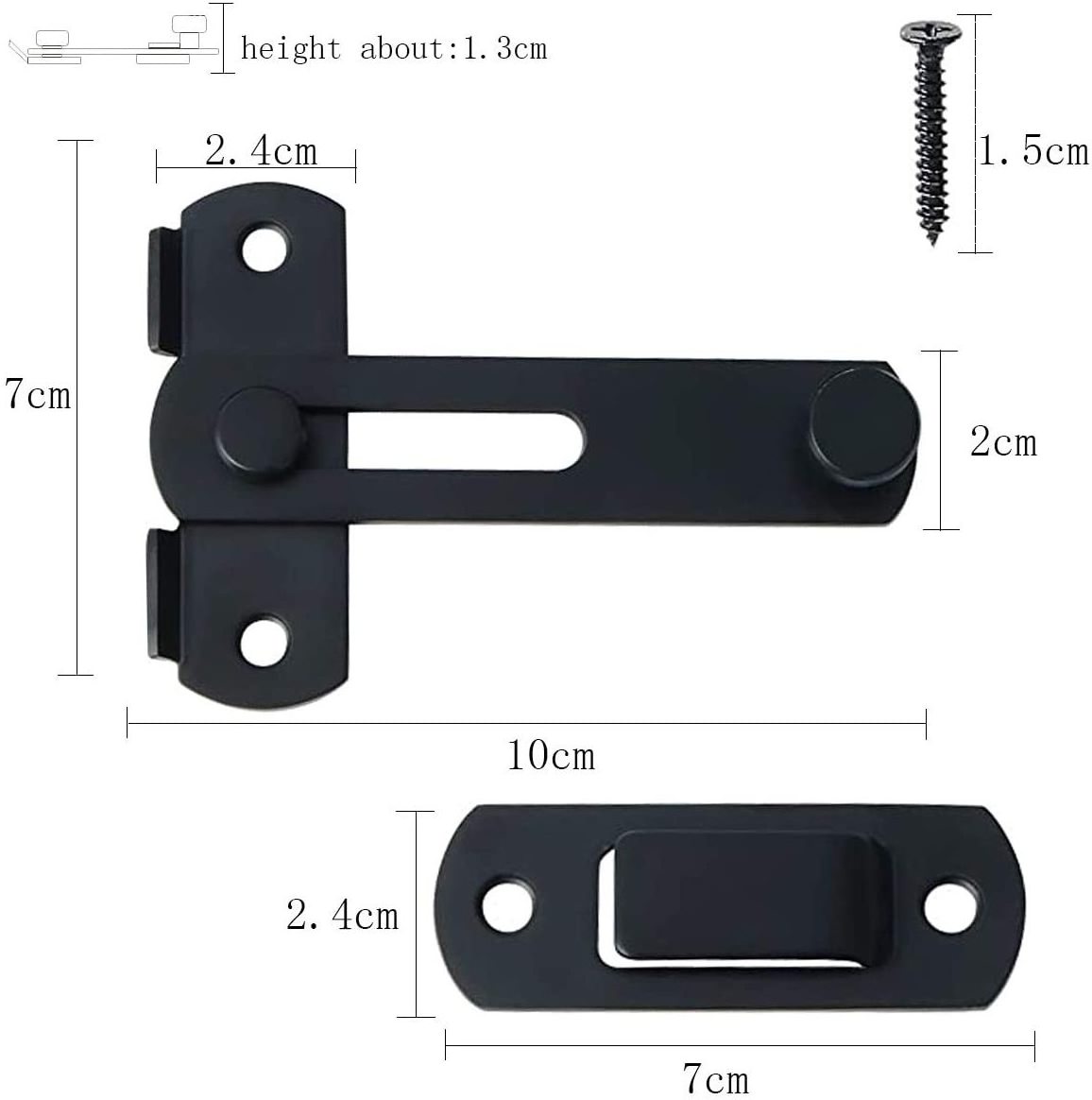 Door Holder Flip Latch Safety Door Bolt Latch Lock