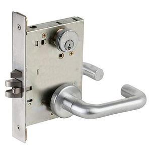 European Fire-Rated Door Stainless Steel Mortise Lock Sash Cylinder Lock