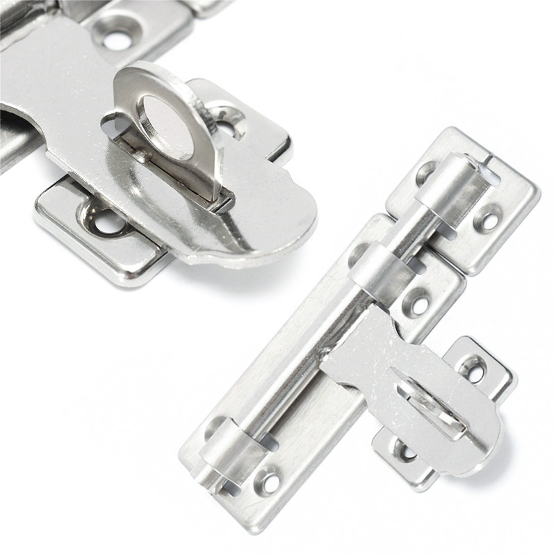 Sliding Hasp Latch Clasp Gate Lock Latch Stainless Steel Door Bolt Latch