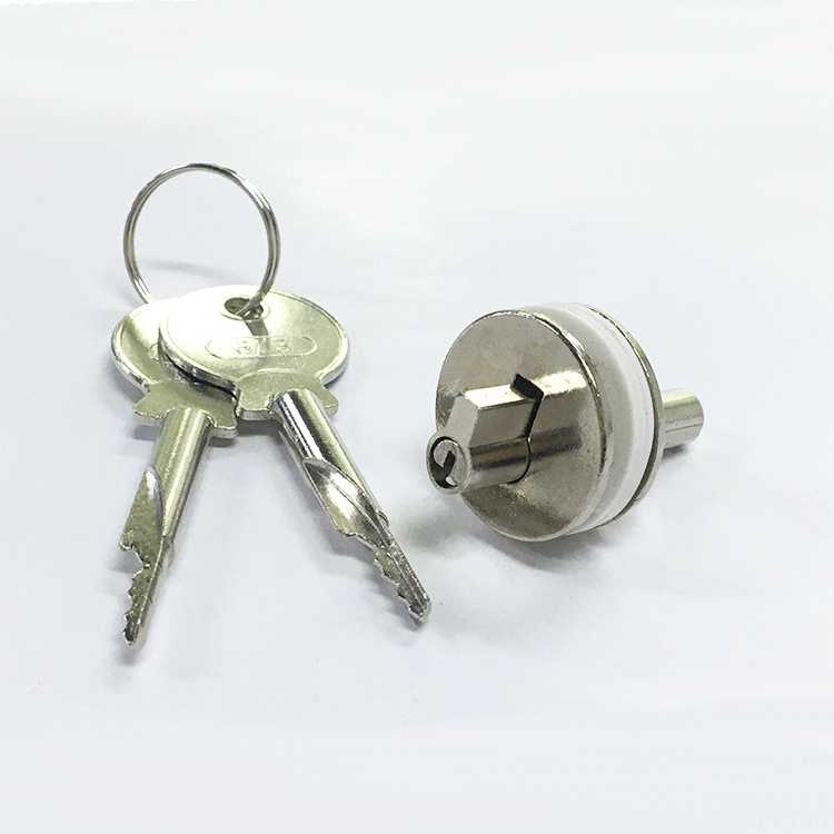 Hole diameter 16mm Glass door lock Sliding Glass Cabinet Lock Safety Anti-theft Showcase Display Cabinet Locks