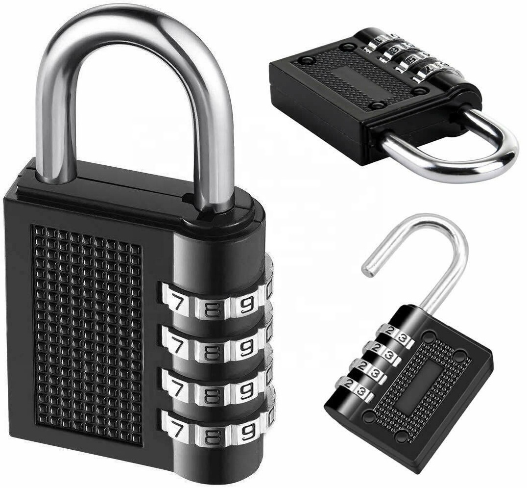 factory customized Combination Lock Padlock 4 Digit Weatherproof Heavy Duty Gym Locker Travel Suitcase Bag Digital password lock