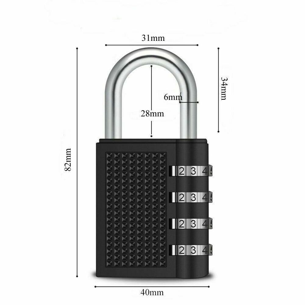 factory customized Combination Lock Padlock 4 Digit Weatherproof Heavy Duty Gym Locker Travel Suitcase Bag Digital password lock