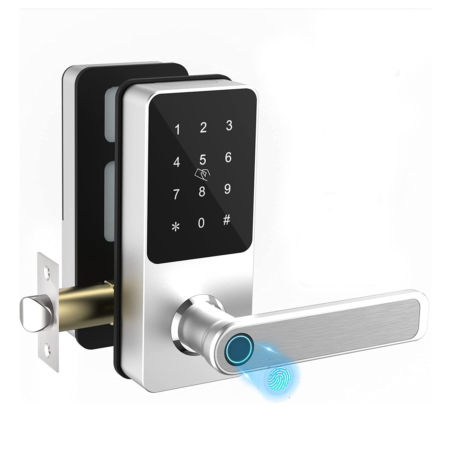 TT Lock Keyless Entry Door Smart Fingerprint Door Lock Lever Handle Smart Lock with TT app