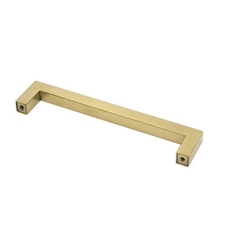 Durable 128mm Brushed Brass Drawer Pulls Cabinet Hardware Zinc Kitchen Handles for Cabinets Cupboards for Home Office Dressers