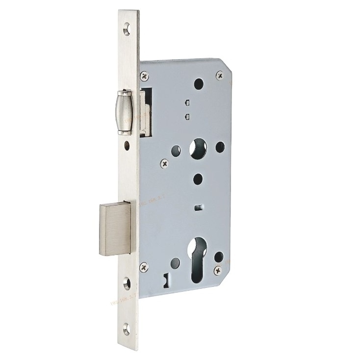 Roller Lock Brushed Finish Security Sliding Door Hook Latch Lock Body Mortise Door Lock