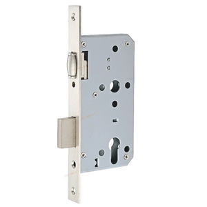 Roller Lock Brushed Finish Security Sliding Door Hook Latch Lock Body Mortise Door Lock