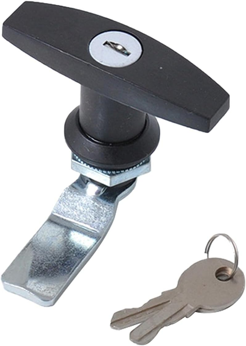 T Handle Door Black Garage Door Lock with Keys