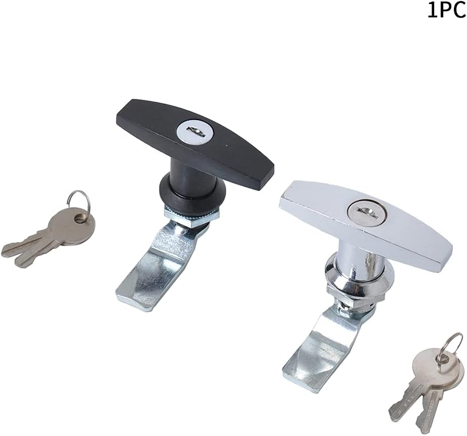 T Handle Door Black Garage Door Lock with Keys