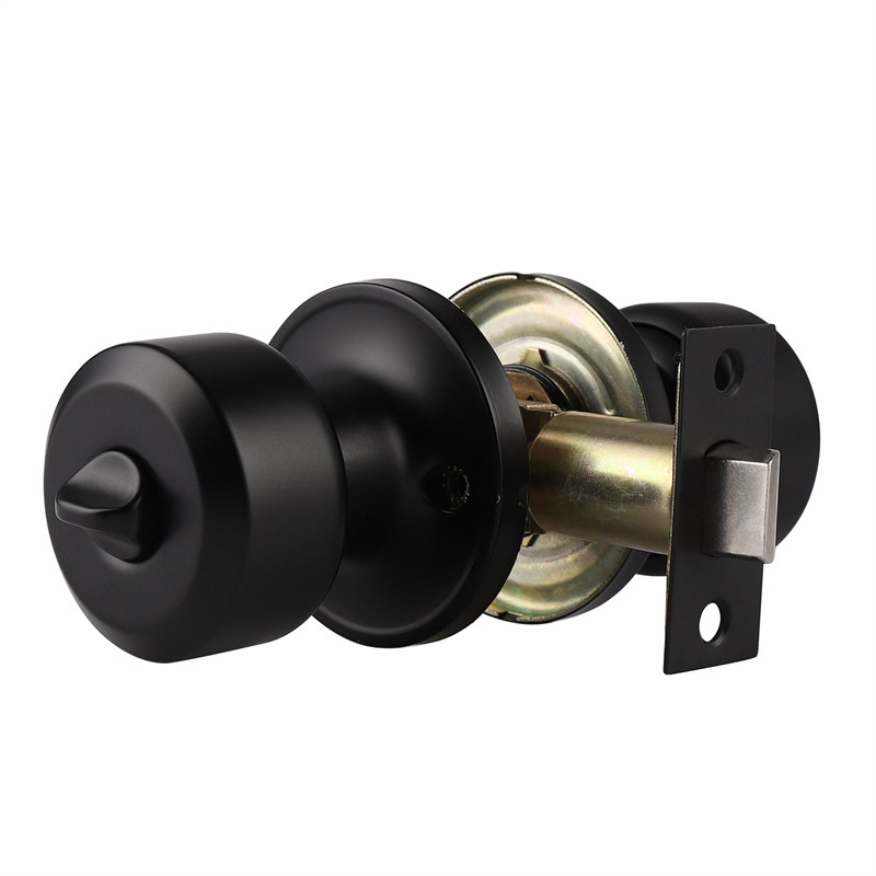 Stainless Steel Locking Door Handles for Closet and Hallway Modern Door Locks in Satin Nickel Finish