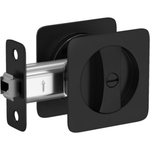 Black Pocket Door Hardware Privacy Latch Pocket Door Lock for Bathroom Bedroom