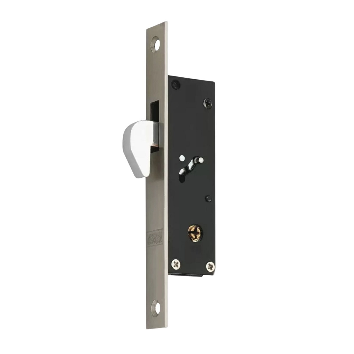 Factory Durable Security Latch Lock Stainless Steel Rounded Corner Plate Sliding Door Hook for Wood Doors with Aluminum Body