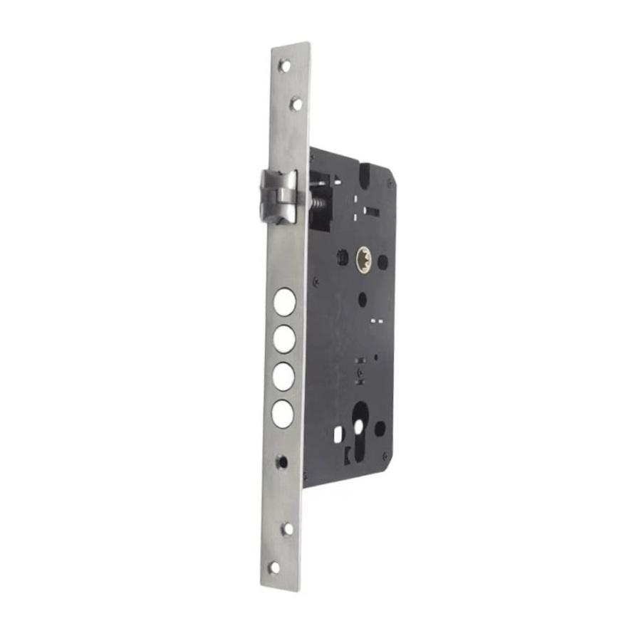 Factory Durable Security Latch Lock Stainless Steel Rounded Corner Plate Sliding Door Hook for Wood Doors with Aluminum Body