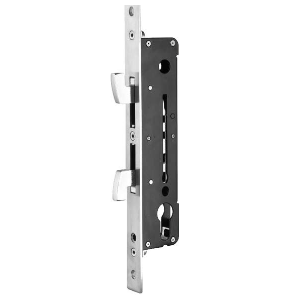 Factory Durable Security Latch Lock Stainless Steel Rounded Corner Plate Sliding Door Hook for Wood Doors with Aluminum Body