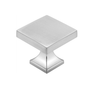 Cabinet Knobs and Square Drawer Pulls for Kitchen and Dresser Silver Zinc Hardware Brushed Square Door Pulls