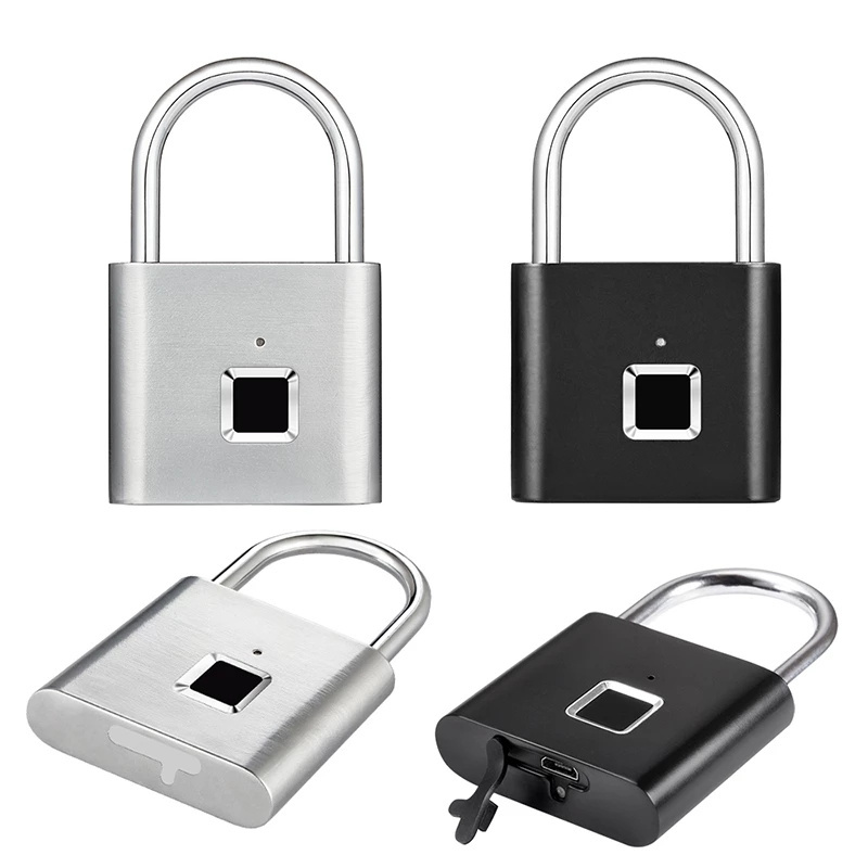 One Touch Open Fingerprint Lock with USB Charging Suitable for Gym School Staff Locker Fence and Luggage