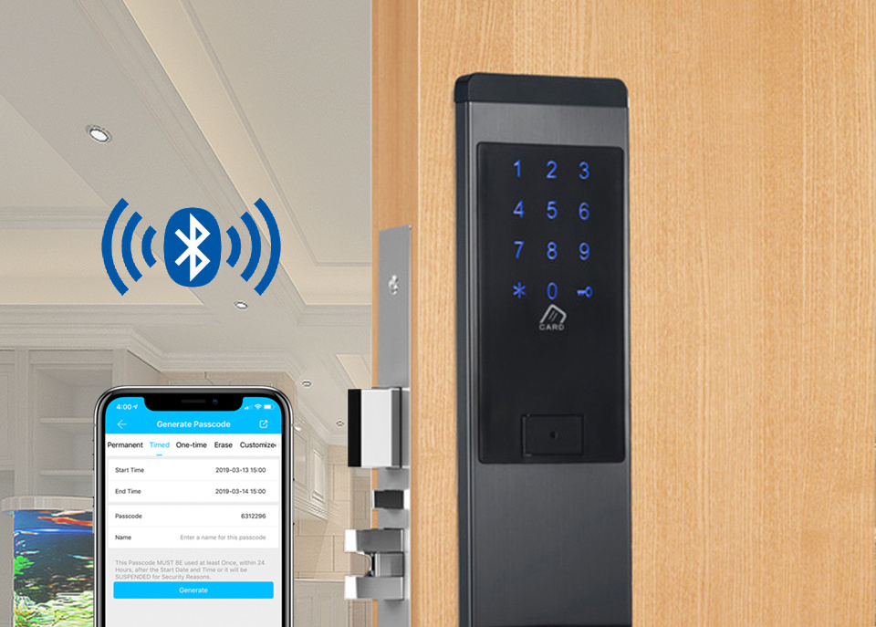 App Security Electronic Door Lock, APP WIFI Smart Touch Screen Lock,Digital Code Keypad Deadbolt For Home Hotel Apartment