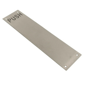 Stainless Steel Finger Plate Engraved Push 300x75mm Door Push Plate