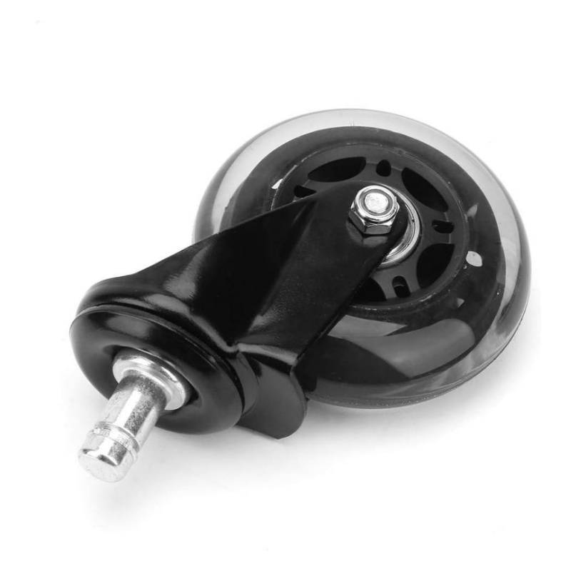 Replacement Rubber Office Chair Caster Wheels for Hardwood Floors and Carpet Home Office Use