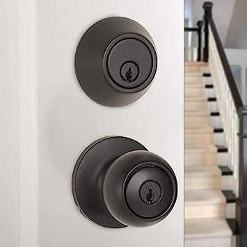 Manufacturer Supply Matte Black Basics Exterior Door Knob With Lock Deadbolt