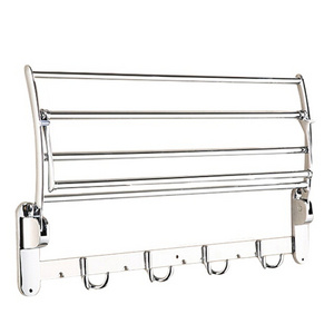 Chinese High quality Stainless steel foldable hotel bathroom commercial towel rack