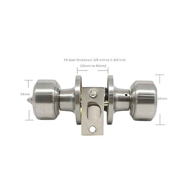 Door Knobs with Lock and Keys Exterior Door Handles with Keys for Entrance, Passage or Bathroom