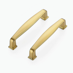 5" Brushed Gold Cabinet Handles with Screw Spacing Stainless Steel and Alloy Kitchen Drawer Pulls Hardware Brass Gold Pulls