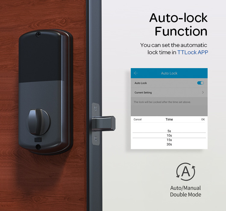 Secure Pro Smart Lock with Left Fingerprint & WiFi, Patented Keypad Deadbolt Door Lock, Keyless Entry Door Lock