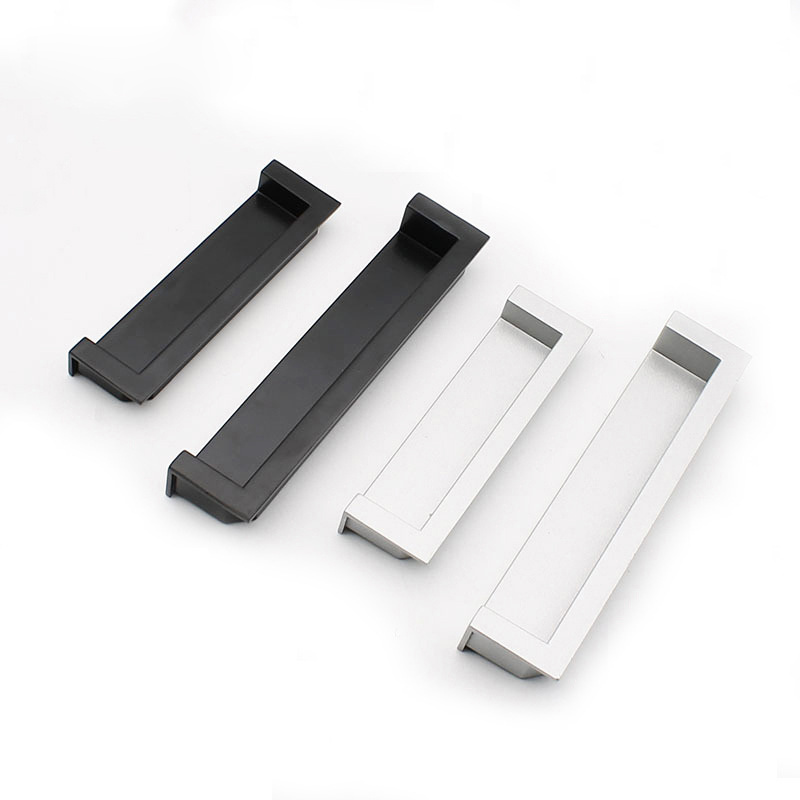 Aluminum Cupboards concealed cabinet door handle Drawer Hidden Flush Pulls for Drawers Closet Doors