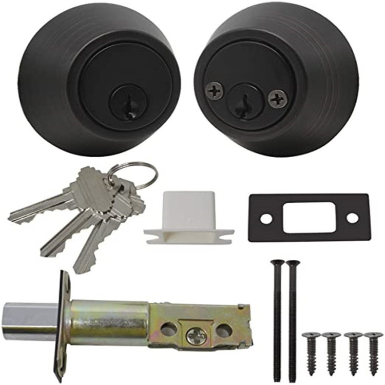 Modern Contemporary Matte Black Heavy Duty Single Cylinder Deadbolt Lock