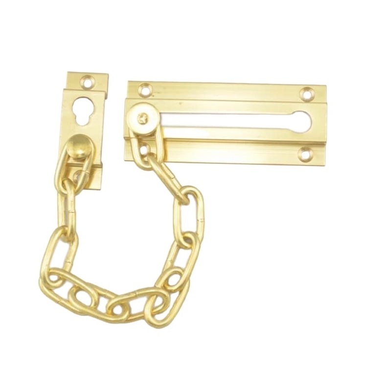 Strong home door safety chain in thickened metal door latch