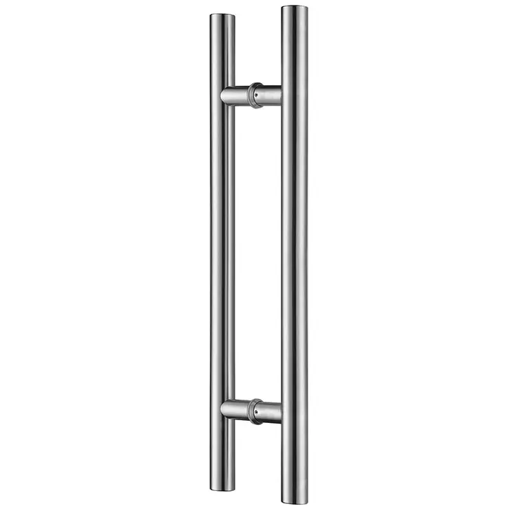 Round Tube Ladder Style Front Door Pull Handles 1200mm Wooden and Glass Door Handles