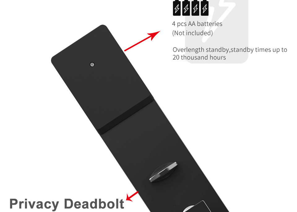 App Security Electronic Door Lock, APP WIFI Smart Touch Screen Lock,Digital Code Keypad Deadbolt For Home Hotel Apartment