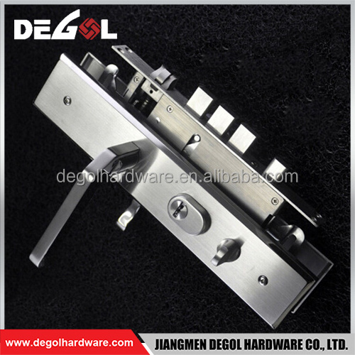 Top quality stainless steel high security hotel design entrance gate european door handle lock