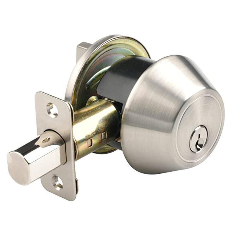 Home Door Gate Single Cylinder Deadbolt Chrome Stainless Steel Dead Bolt Door Lock