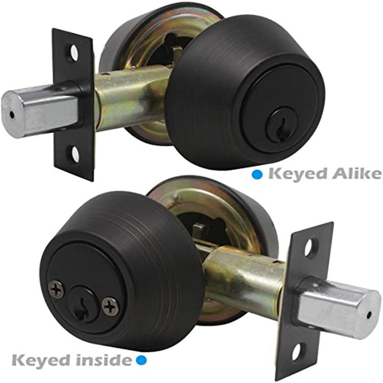 Modern Contemporary Matte Black Heavy Duty Single Cylinder Deadbolt Lock