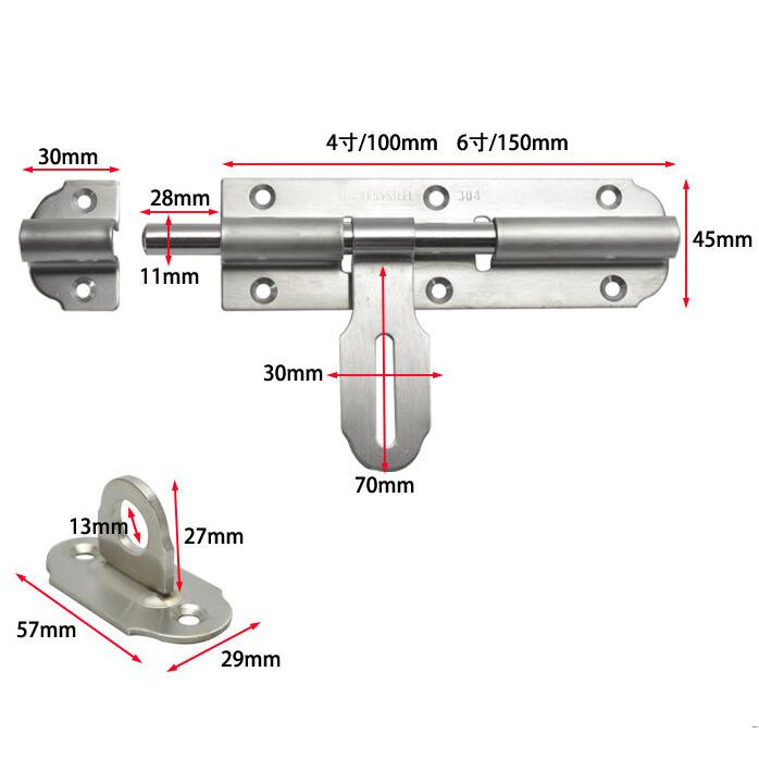 Brass door latch slide bolt window lock tower bolt antique flush door bolts