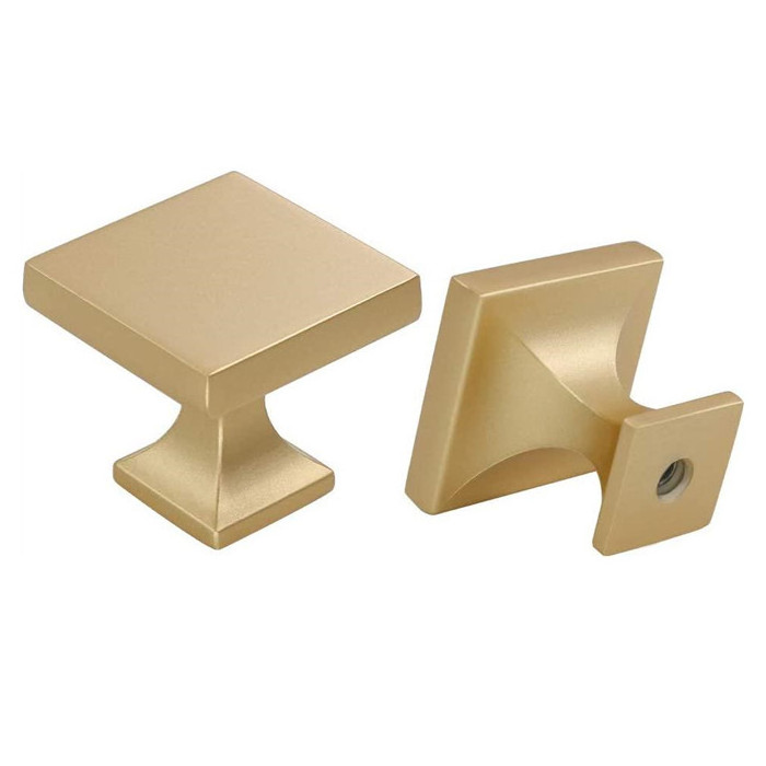 Cabinet Knobs and Square Drawer Pulls for Kitchen and Dresser Silver Zinc Hardware Brushed Square Door Pulls