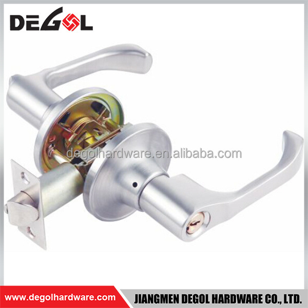 Popular in north american tubular lever door handle lock for bathroom