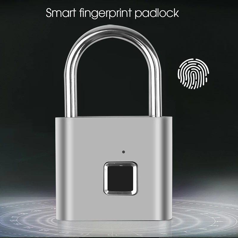 One Touch Open Fingerprint Lock with USB Charging Suitable for Gym School Staff Locker Fence and Luggage