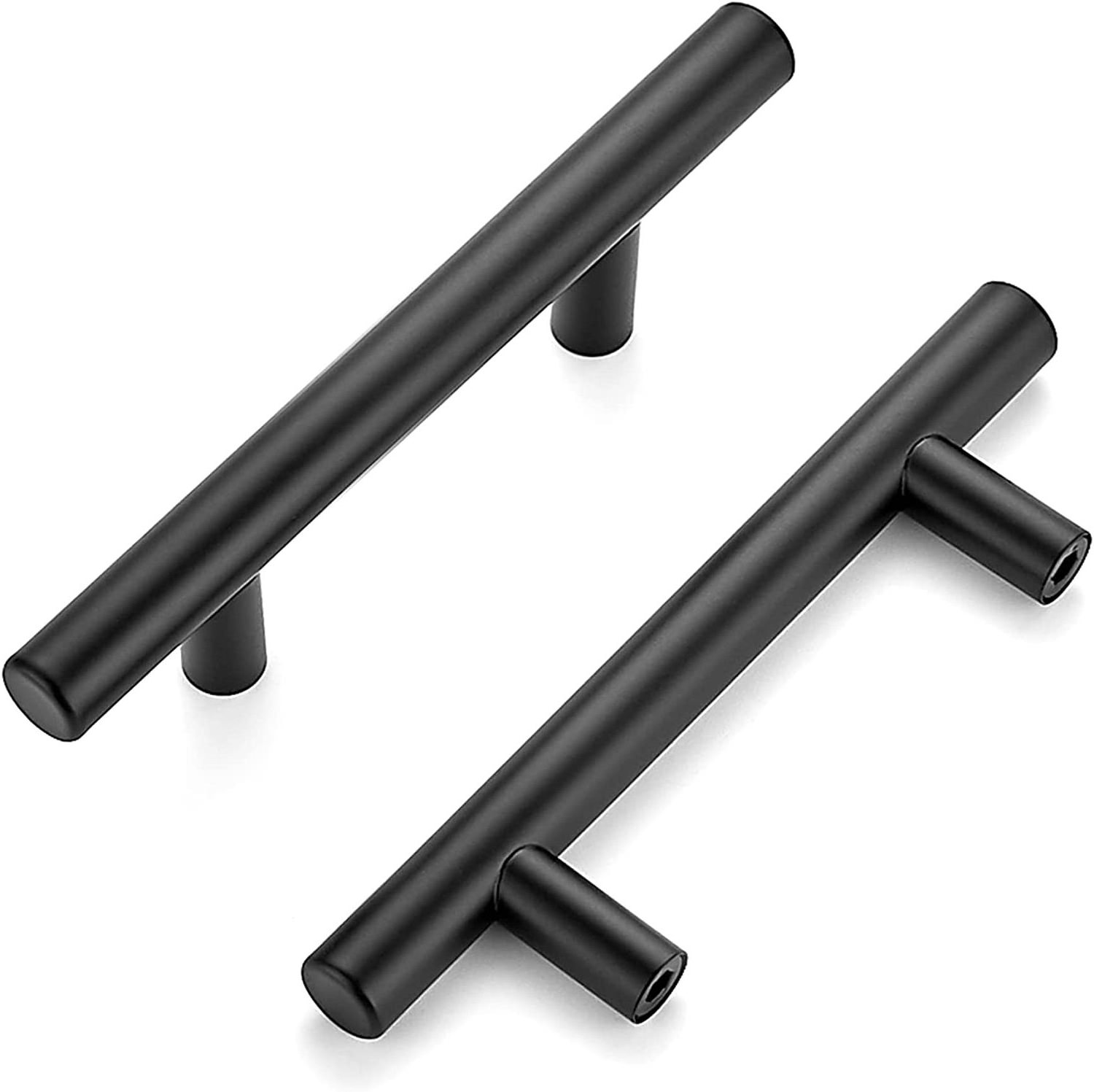 5 inch Cabinet Pulls Matte Black Stainless Steel Kitchen Drawer Pulls Cupboard Pulls Cabinet Handles with 3 inch Hole Center