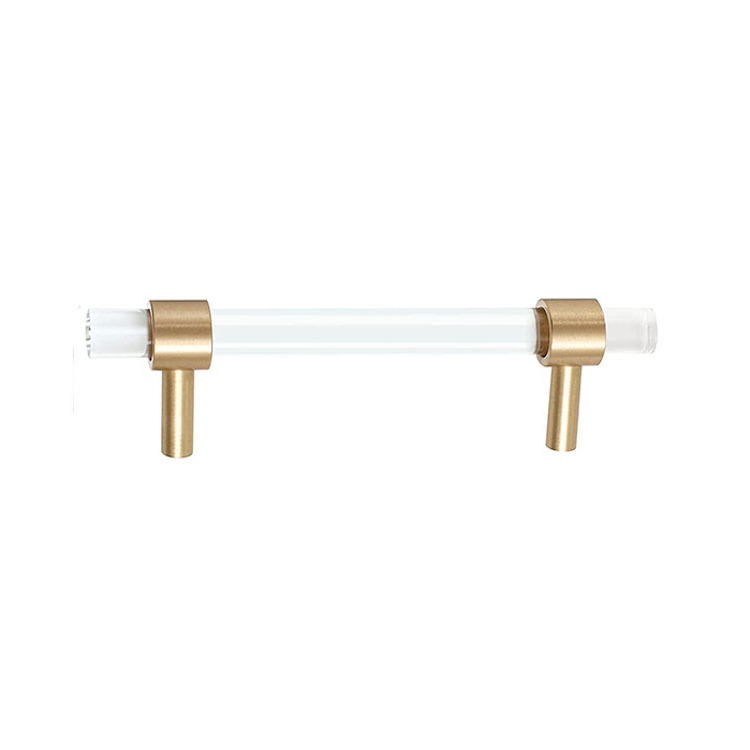 Cabinet Handles 4 Inch Cabinet Pulls Clear Crystal Acrylic Gold Drawer Pulls door handles