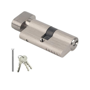 60mm Anti-Theft Euro Cylinder Lock Set Dual Open Copper and Stainless Steel with Brass Door Cylinder Pick Set & Keys for Safe