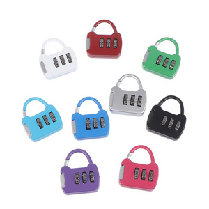 High Quality Mini Travel Padlock Anti-Theft Backpack Padlock 3 Digit Resettable Small Zinc Alloy Padlock Password Lock