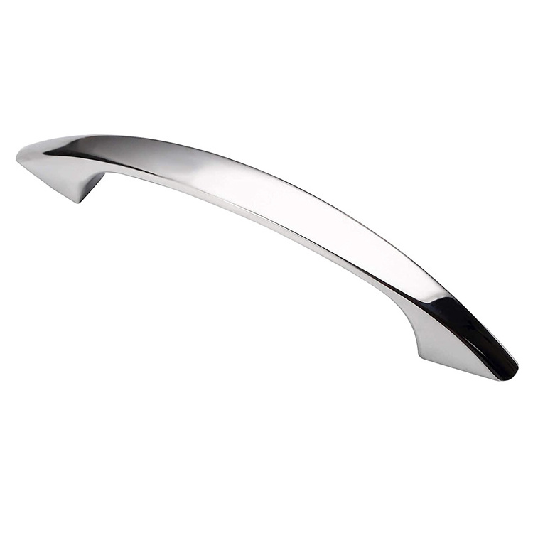 Brushed Satin Nickel Cabinet Hardware Arched Curved Kitchen Drawer Handles Stainless Steel/Metal Pulls Doors Hollow Bedroom Use