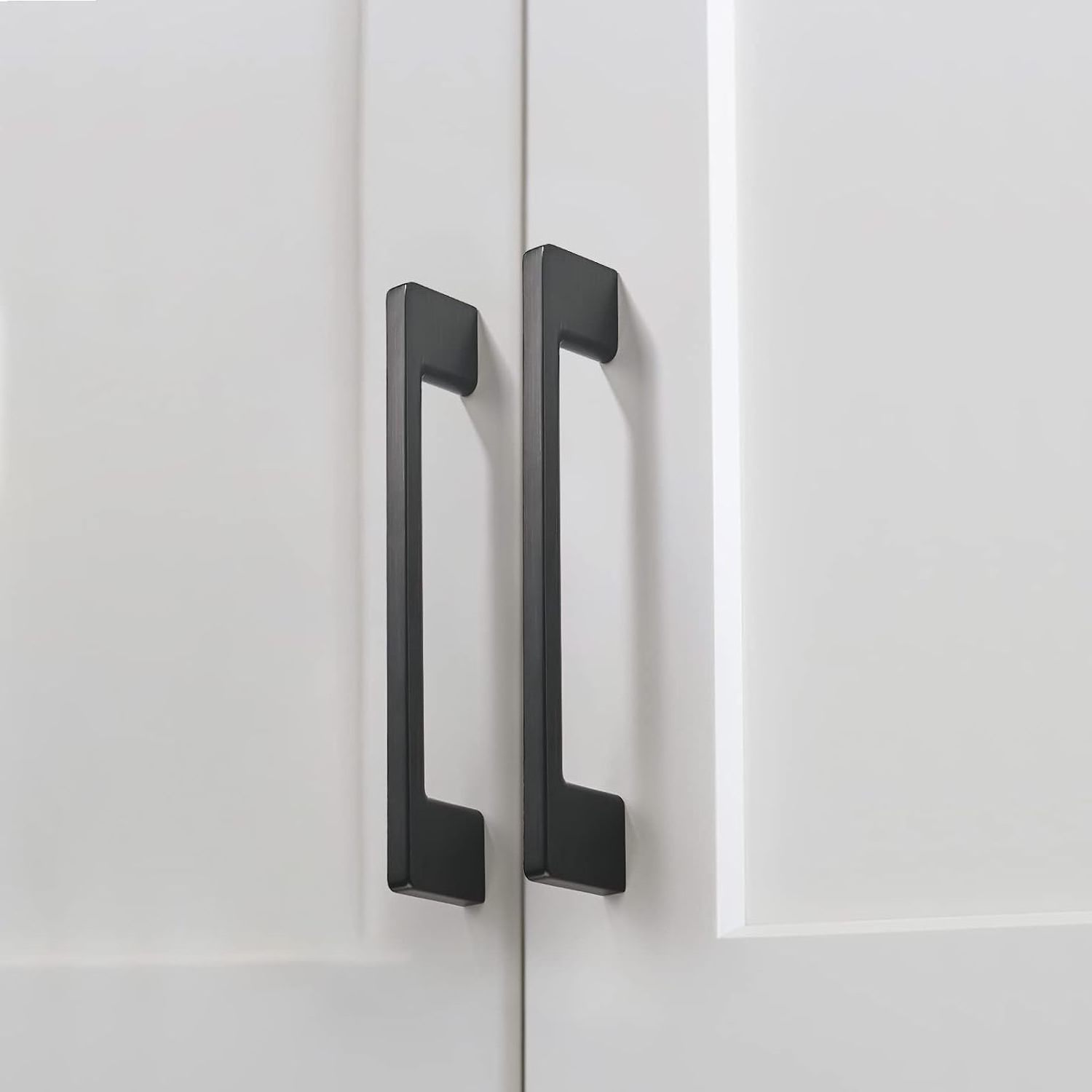 Modern Satin Nickel Cabinet Pulls and Drawer Handles Alloy Stainless Steel ABS for Kitchen & Dresser Doors