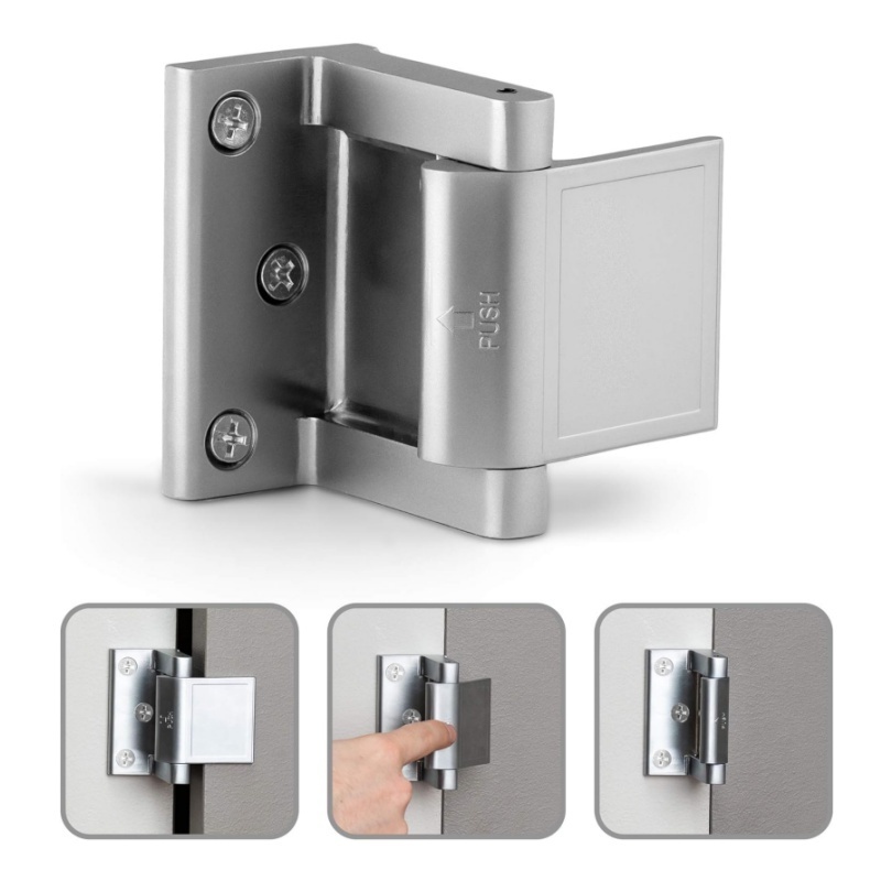 Home Security Door Lock Child-Proof Door Lock Reinforcement with Screws for Inward Swinging Door